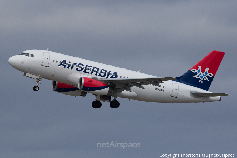 Air Serbia Airbus A319-132 (A6-SAA) | Photo 62173