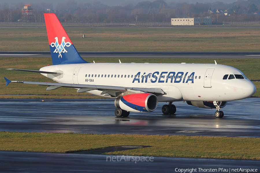 Air Serbia Airbus A319-132 (A6-SAA) | Photo 65325
