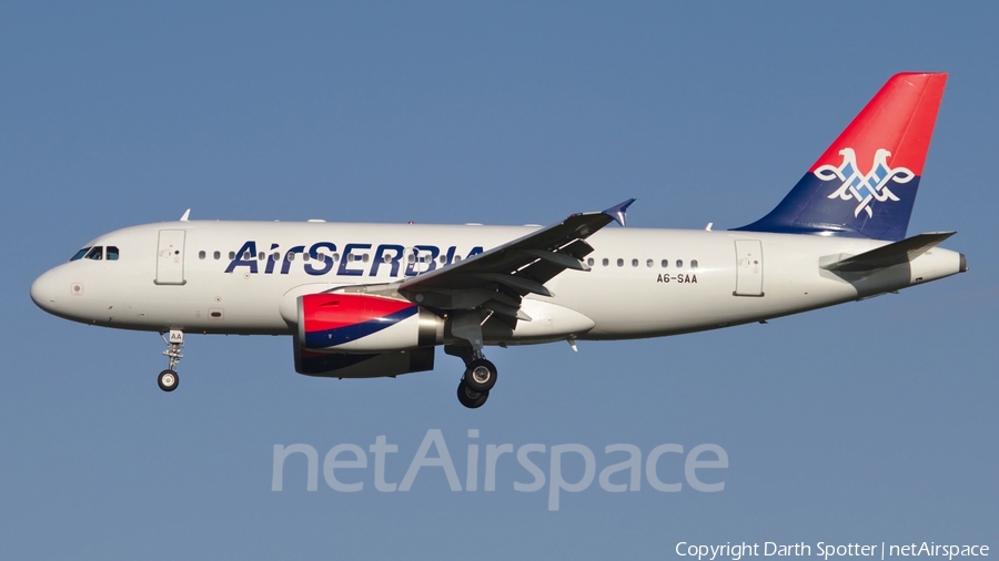 Air Serbia Airbus A319-132 (A6-SAA) | Photo 215050