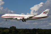 United Arab Emirates Government (Abu Dhabi) Boeing 747-48E (A6-UAE) at  Hamburg - Fuhlsbuettel (Helmut Schmidt), Germany