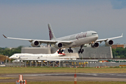 Qatar Airways Airbus A340-642 (A7-AGD) at  London - Heathrow, United Kingdom