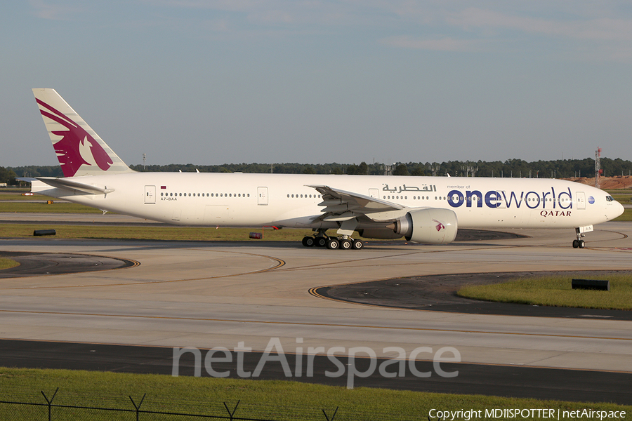 Qatar Airways Boeing 777-3DZ(ER) (A7-BAA) | Photo 387910