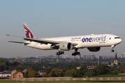 Qatar Airways Boeing 777-3DZ(ER) (A7-BAB) at  Brussels - International, Belgium