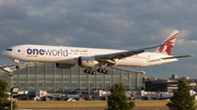 Qatar Airways Boeing 777-3DZ(ER) (A7-BAB) at  London - Heathrow, United Kingdom