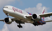 Qatar Airways Boeing 777-3DZ(ER) (A7-BAE) at  London - Heathrow, United Kingdom