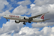 Qatar Airways Boeing 777-3DZ(ER) (A7-BAE) at  London - Heathrow, United Kingdom