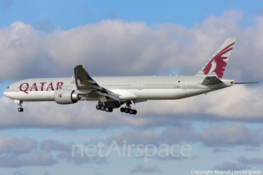 Qatar Airways Boeing 777-3DZ(ER) (A7-BAI) | Photo 209848