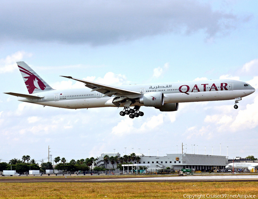 Qatar Airways Boeing 777-3DZ(ER) (A7-BAM) | Photo 102970