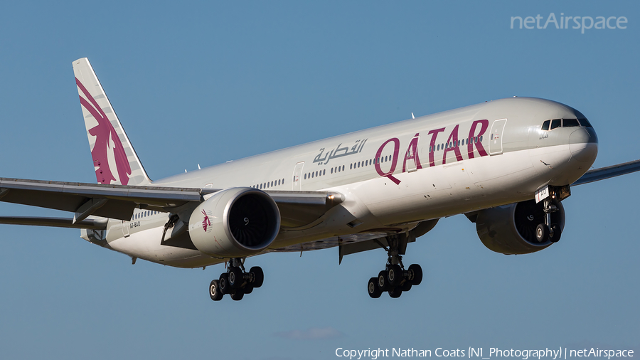 Qatar Airways Boeing 777-3DZ(ER) (A7-BAO) | Photo 145791