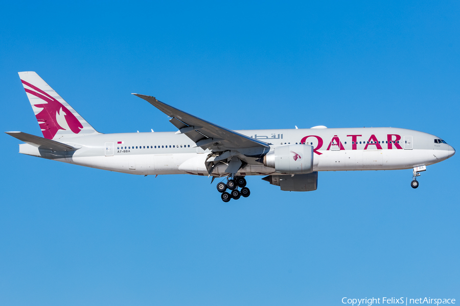Qatar Airways Boeing 777-2DZ(LR) (A7-BBA) | Photo 596500
