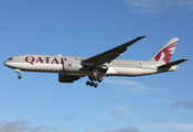 Qatar Airways Boeing 777-2DZ(LR) (A7-BBB) at  London - Heathrow, United Kingdom