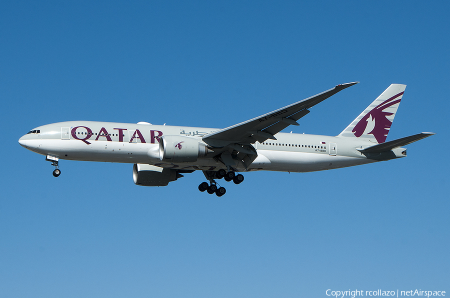 Qatar Airways Boeing 777-2DZ(LR) (A7-BBD) | Photo 360316