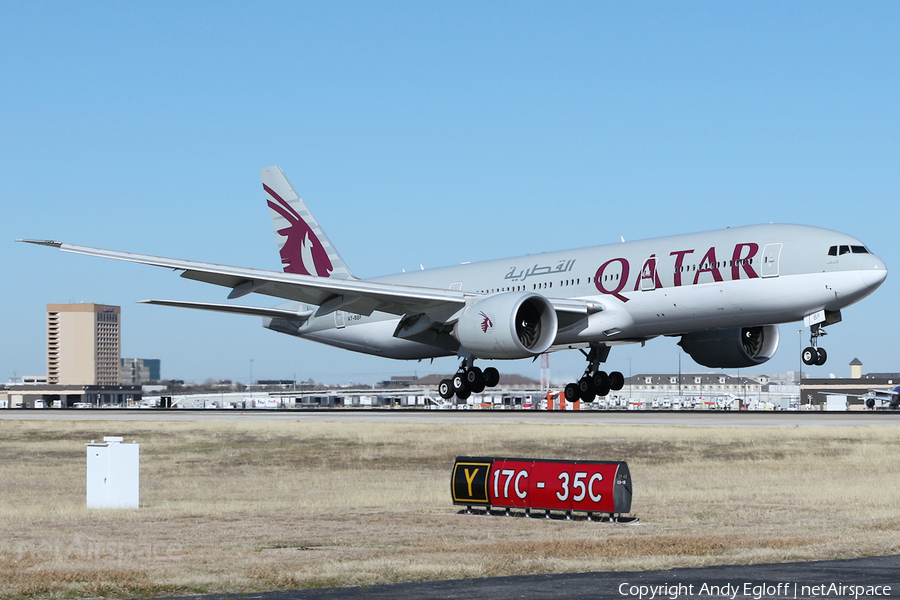 Qatar Airways Boeing 777-2DZ(LR) (A7-BBF) | Photo 146077