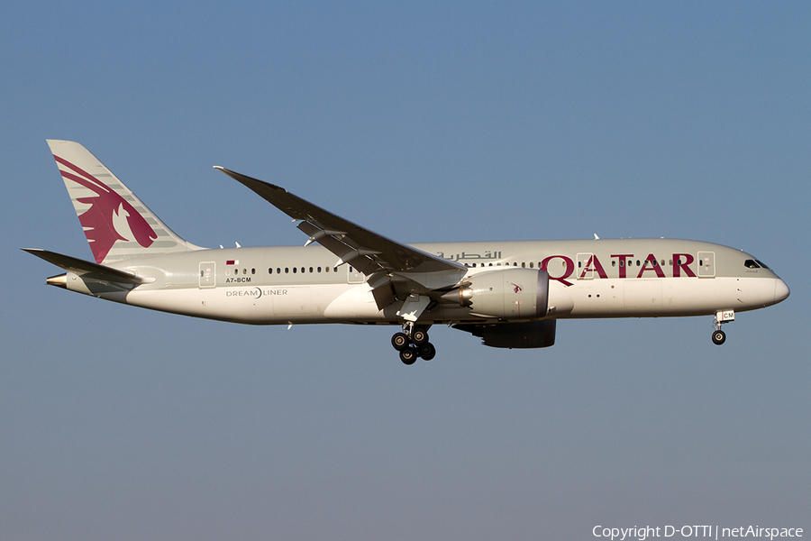 Qatar Airways Boeing 787-8 Dreamliner (A7-BCM) | Photo 508363