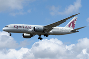 Qatar Airways Boeing 787-8 Dreamliner (A7-BCN) at  London - Gatwick, United Kingdom