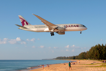 Qatar Airways Boeing 787-8 Dreamliner (A7-BCX) at  Phuket, Thailand