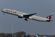Qatar Airways Boeing 777-3DZ(ER) (A7-BED) at  Amsterdam - Schiphol, Netherlands