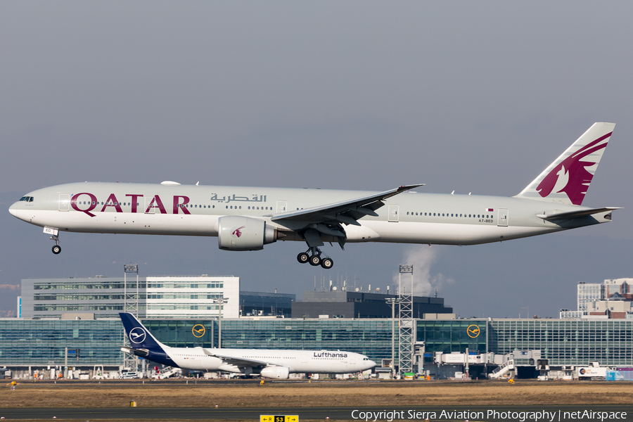 Qatar Airways Boeing 777-3DZ(ER) (A7-BED) | Photo 502405