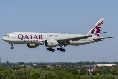 Qatar Airways Cargo Boeing 777-FDZ (A7-BFZ) at  Liege - Bierset, Belgium