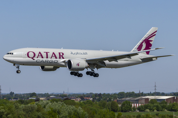 Qatar Airways Cargo Boeing 777-FDZ (A7-BFZ) at  Liege - Bierset, Belgium