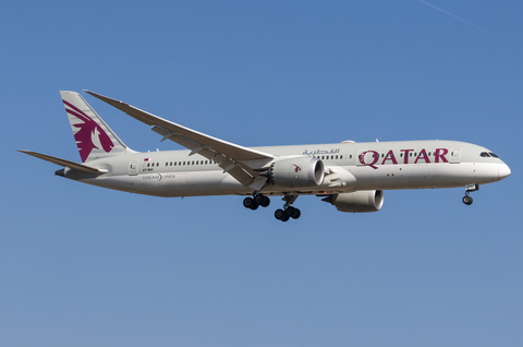 Qatar Airways Boeing 787-9 Dreamliner (A7-BHC) at  Hamburg - Fuhlsbuettel (Helmut Schmidt), Germany