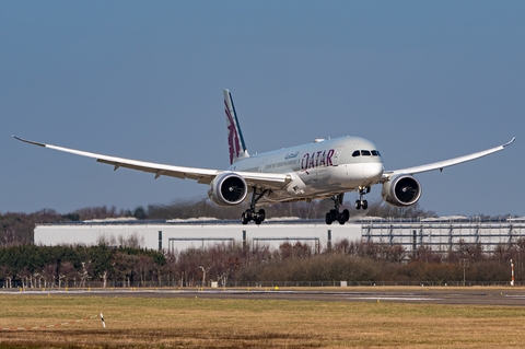Qatar Airways Boeing 787-9 Dreamliner (A7-BHE) at  Hamburg - Fuhlsbuettel (Helmut Schmidt), Germany