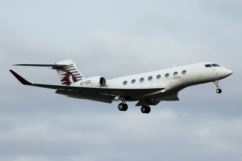 Qatar Executive Gulfstream G650 (A7-CGC) at  Kelowna - International, Canada