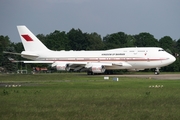 Bahrain Amiri Flight Boeing 747-4F6 (A9C-HAK) at  Hamburg - Fuhlsbuettel (Helmut Schmidt), Germany