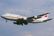 Bahrain Amiri Flight Boeing 747-4F6 (A9C-HAK) at  Hamburg - Fuhlsbuettel (Helmut Schmidt), Germany