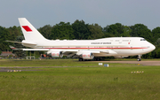 Bahrain Amiri Flight Boeing 747-4F6 (A9C-HAK) at  Hamburg - Fuhlsbuettel (Helmut Schmidt), Germany