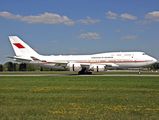 Bahrain Amiri Flight Boeing 747-4F6 (A9C-HAK) at  Hamburg - Fuhlsbuettel (Helmut Schmidt), Germany