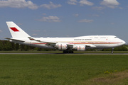 Bahrain Amiri Flight Boeing 747-4F6 (A9C-HAK) at  Hamburg - Fuhlsbuettel (Helmut Schmidt), Germany