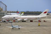 Bahrain Amiri Flight Boeing 747-4F6 (A9C-HAK) at  Gran Canaria, Spain