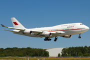 Bahrain Amiri Flight Boeing 747-4P8 (A9C-HMK) at  Hamburg - Fuhlsbuettel (Helmut Schmidt), Germany