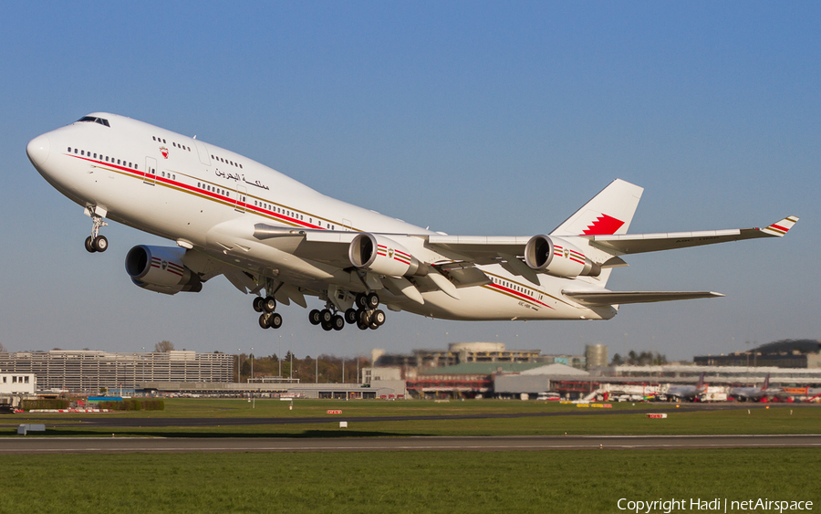 Bahrain Amiri Flight Boeing 747-4P8 (A9C-HMK) | Photo 74474