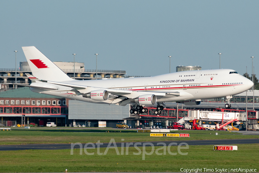 Bahrain Amiri Flight Boeing 747-4P8 (A9C-HMK) | Photo 74503
