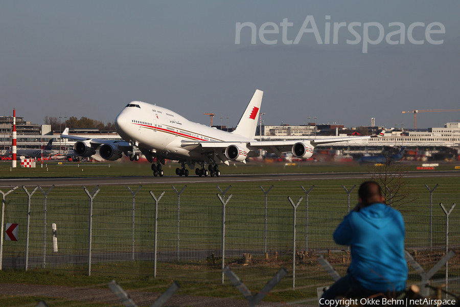 Bahrain Amiri Flight Boeing 747-4P8 (A9C-HMK) | Photo 74746