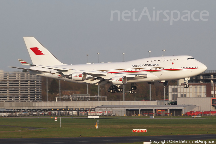 Bahrain Amiri Flight Boeing 747-4P8 (A9C-HMK) | Photo 74763