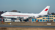 Bahrain Amiri Flight Boeing 747-4P8 (A9C-HMK) at  Hamburg - Fuhlsbuettel (Helmut Schmidt), Germany