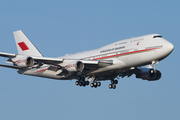 Bahrain Amiri Flight Boeing 747-4P8 (A9C-HMK) at  Hamburg - Fuhlsbuettel (Helmut Schmidt), Germany