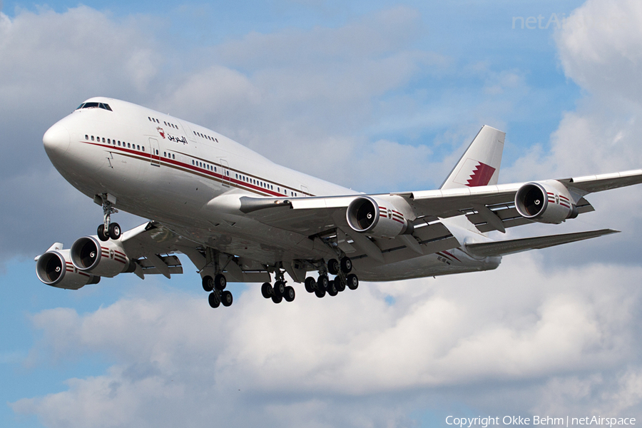 Bahrain Amiri Flight Boeing 747-4P8 (A9C-HMK) | Photo 41728