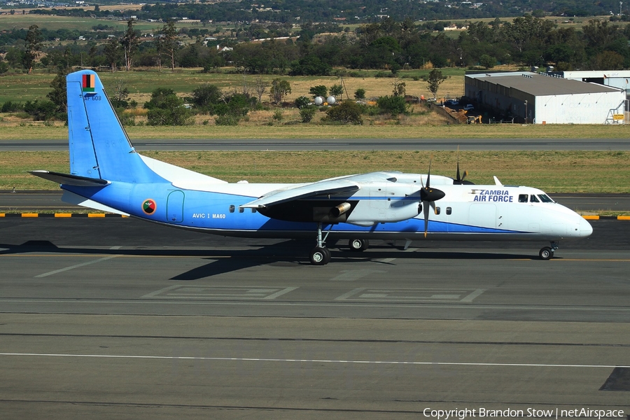 Zambian Air Force Xian MA60 (AF608) | Photo 358367