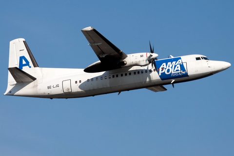 Amapola Flyg Fokker 50 (SE-LJG) at  Stockholm - Arlanda, Sweden