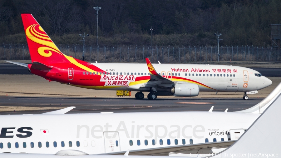 Hainan Airlines Boeing 737-84P (B-1505) | Photo 205680