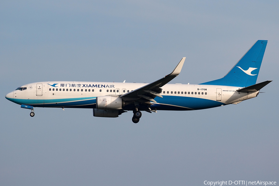 Xiamen Airlines Boeing 737-85C (B-1708) | Photo 287547