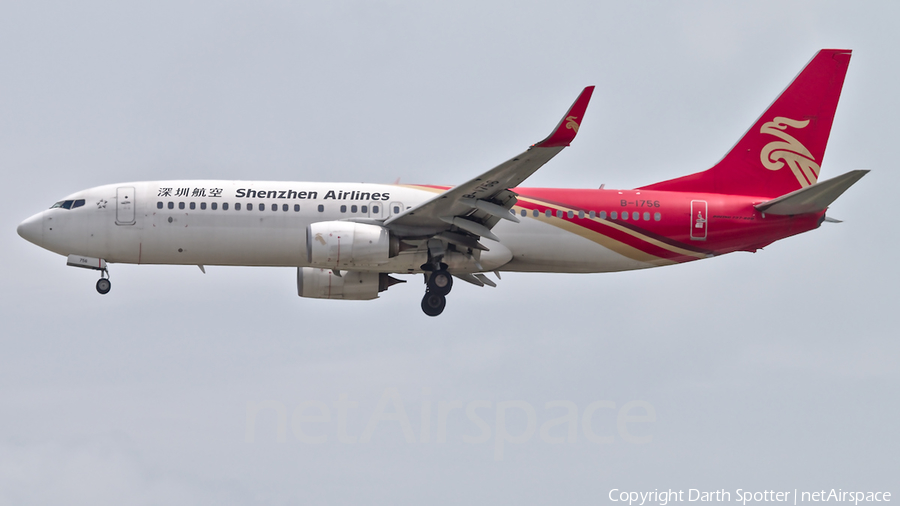Shenzhen Airlines Boeing 737-87L (B-1756) | Photo 308231