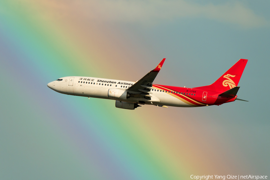 Shenzhen Airlines Boeing 737-87L (B-1758) | Photo 187960