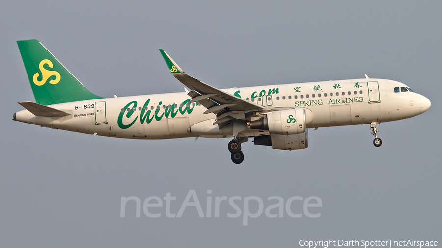 Spring Airlines Airbus A320-214 (B-1839) | Photo 317666