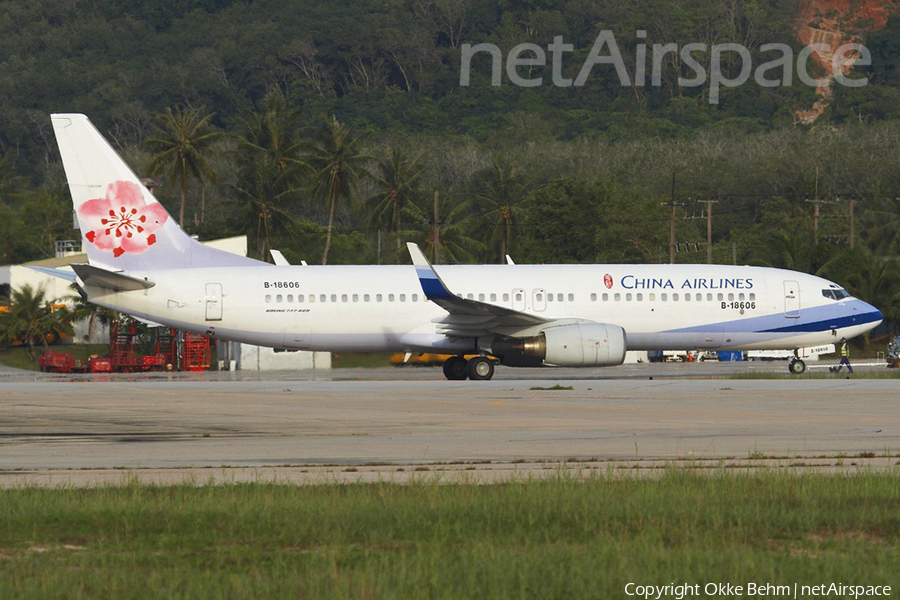China Airlines Boeing 737-809 (B-18606) | Photo 95314