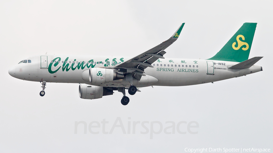 Spring Airlines Airbus A320-214 (B-1892) | Photo 317667